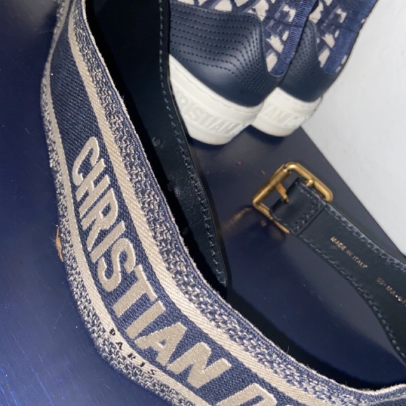 CHRISTIAN DIOR Canvas Embroidered Belt - Picture 4 of 9